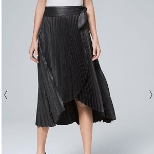 White House Black Market metallic pleated skirt